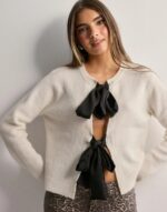OBJPARVI SATEEN BOW KNIT CARDIGAN DIV