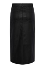 PCPARO MW COATED LONG DENIM SKIRT - Image 2