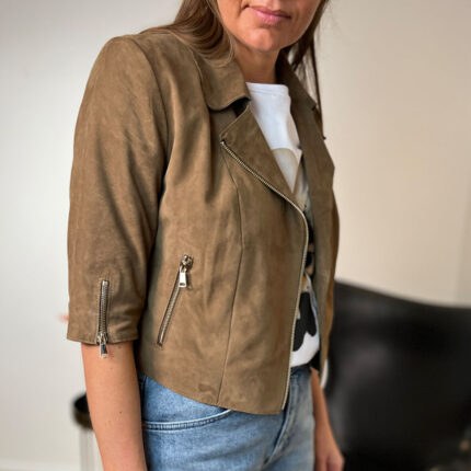 CROPPED SUEDE JACKET