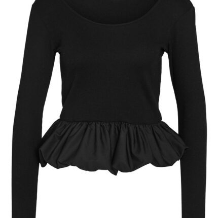 NMBIANCA LS OVAL NECK BUBBLE TOP JRS