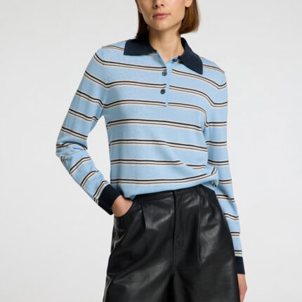 SLFTHEA LS KNIT MERINO COLLAR NECK