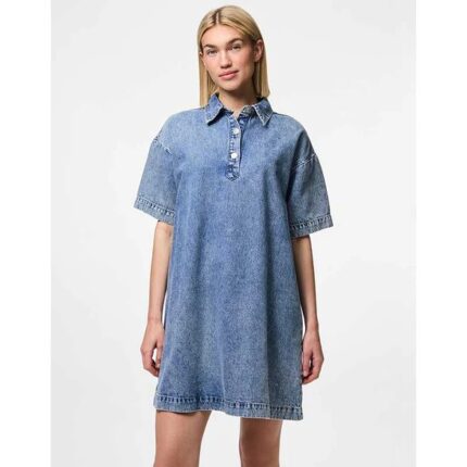 PCKENYA SS A-SHAPE DENIM DRESS NOOS B