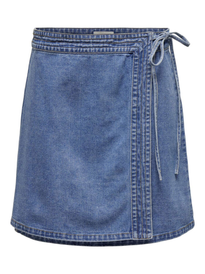ONLVILLA WRAP TIE DSKIRT DNM GUA - Image 4