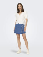 ONLVILLA WRAP TIE DSKIRT DNM GUA - Image 3
