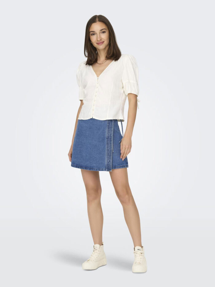 ONLVILLA WRAP TIE DSKIRT DNM GUA - Image 3