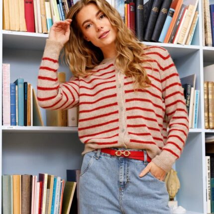 BCDELL Striped knit Cardigan