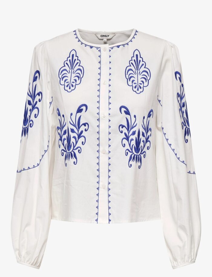 ONLHELEN LS EMB BUTTON TOP - Image 3