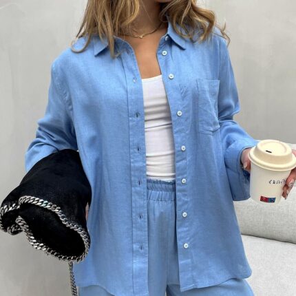 ONLTOKYO L/S LIN BL SHIRT