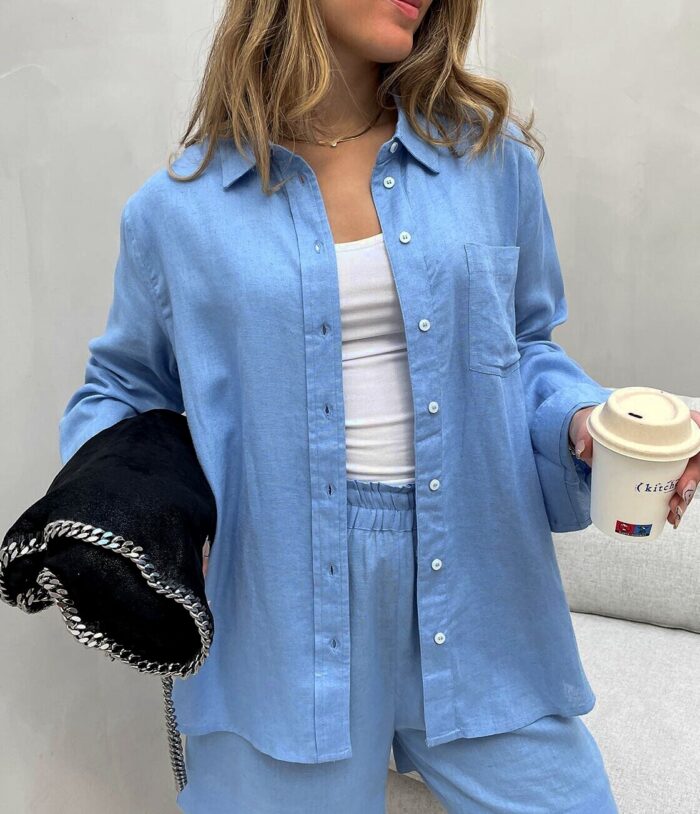 ONLTOKYO L/S LIN BL SHIRT - Image 1