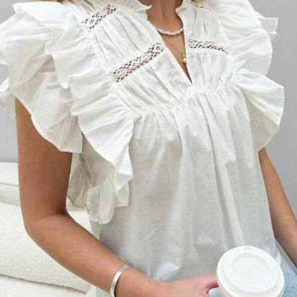 ONLSUNNY LIFE CAPSL FRILL TOP NOOS