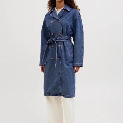JXSOPHI LONG LS DENIM TRENCHCOAT