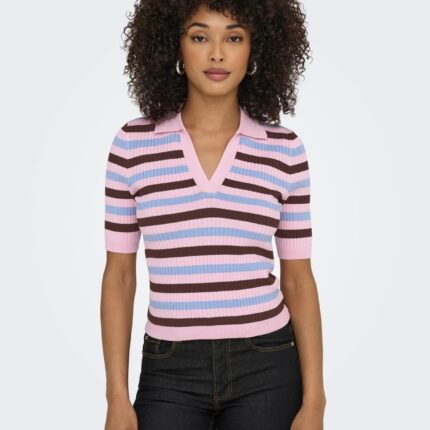ONLKAYA SS POLO PULLOVER EX KNIT