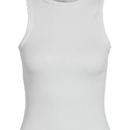 NMJUDY S/L O-NECK FRILL TOP JRS